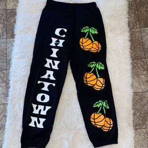 Chinatown Market size medium black basketball joggers Cherry 🍒 🏀